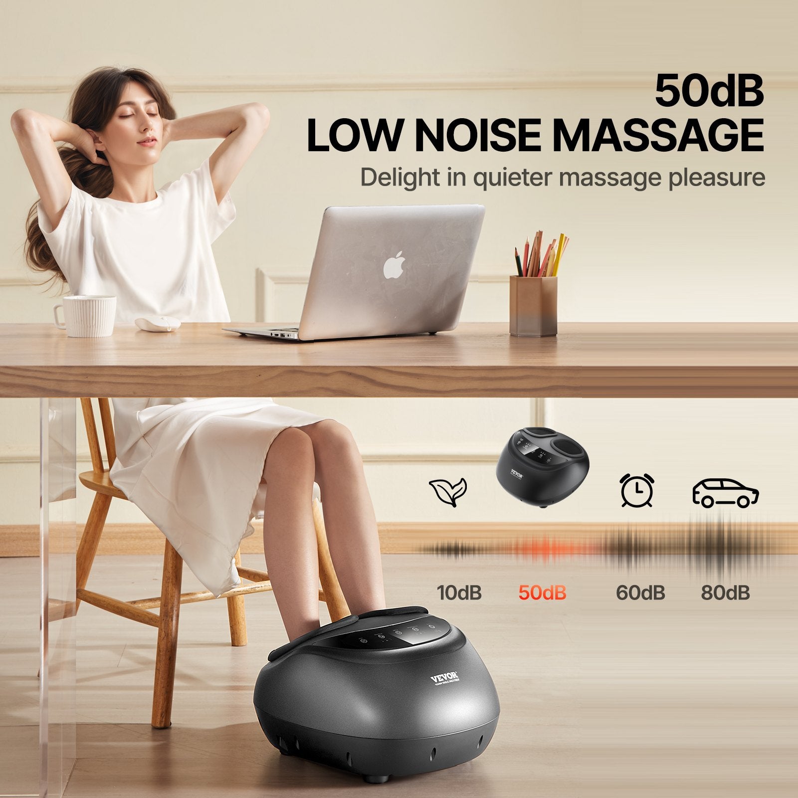 ALEEVIA Shiatsu Foot Massager — Heat, Kneading & Compression